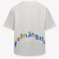 Palm Angels Kids Unisex T-Shirt In White