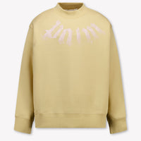 Palm Angels Kids Girls Sweater In Beige