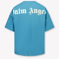Palm Angels Kids Boys T-Shirt In Petrol