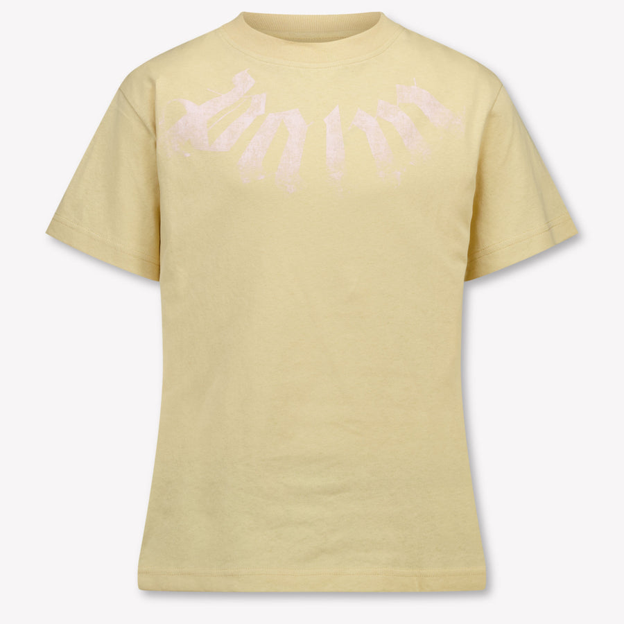 Palm Angels Kids Girls T-Shirt In Beige