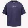Palm Angels Kids Unisex T-Shirt In Navy
