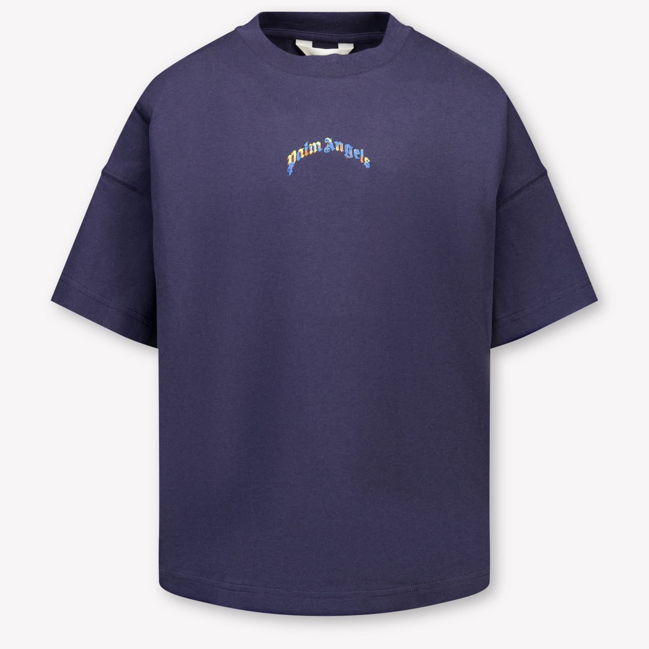 Palm Angels Kids Unisex T-Shirt In Navy