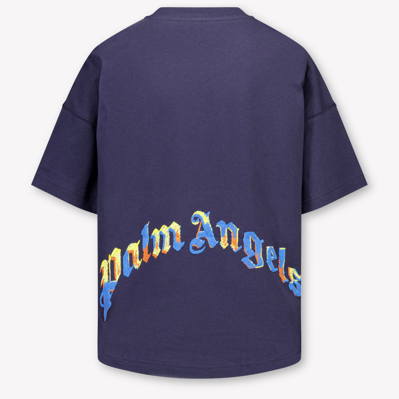 Palm Angels Kids Unisex T-Shirt In Navy