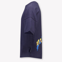 Palm Angels Kids Unisex T-Shirt In Navy