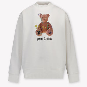 Palm Angels Kids Girls Sweater In White