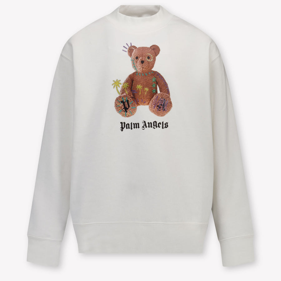 Palm Angels Kids Girls Sweater In White
