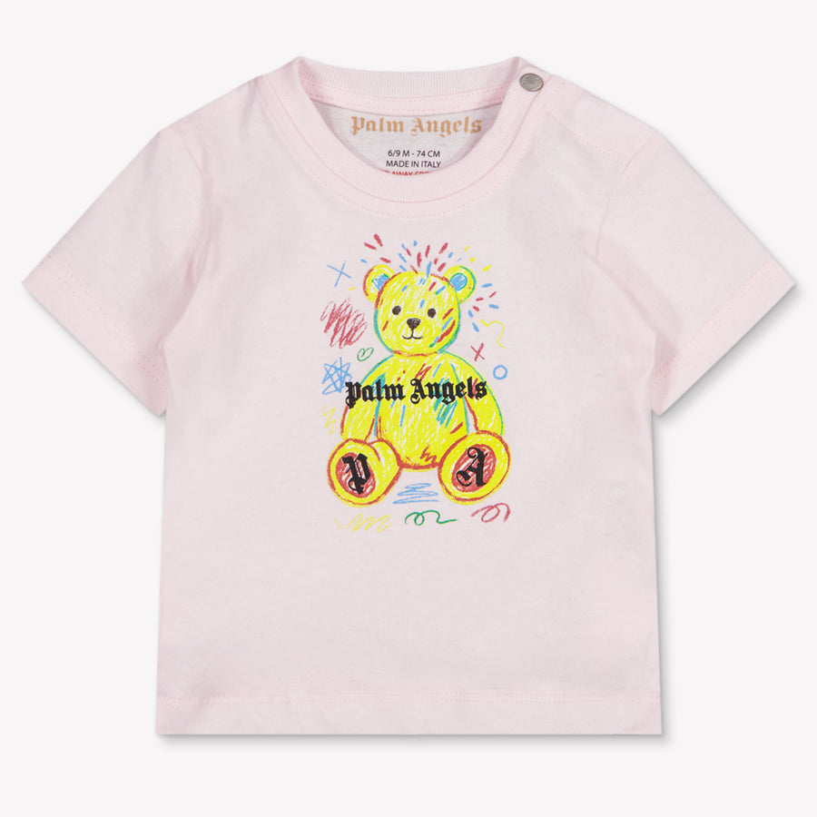 Palm Angels Baby Meisjes T-Shirt In Licht Roze