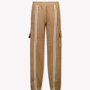 Palm Angels Kids Unisex Pants In Beige
