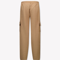 Palm Angels Kids Unisex Pants In Beige