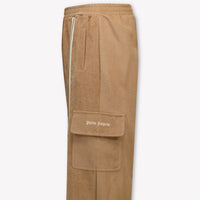 Palm Angels Kids Unisex Pants In Beige
