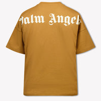Palm Angels Kids Boys T-Shirt In Beige