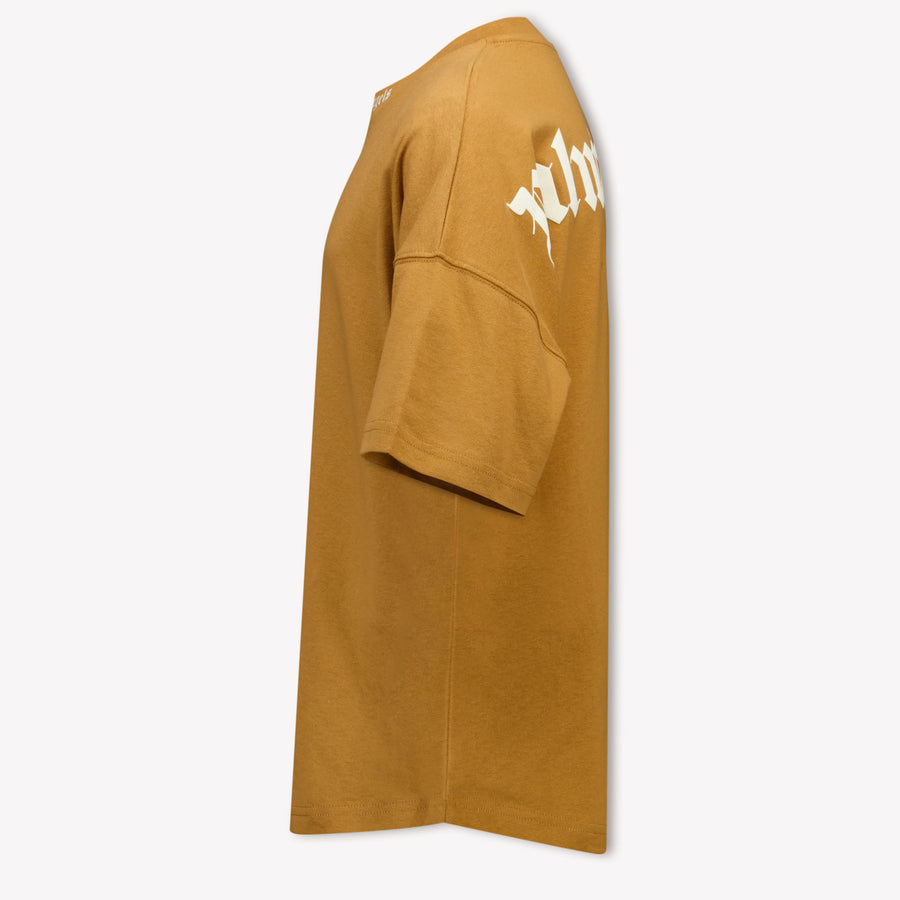 Palm Angels Kids Boys T-Shirt In Beige