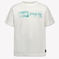 Palm Angels Kids Unisex T-Shirt In White