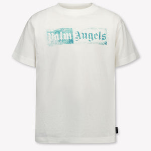 Palm Angels Kids Unisex T-Shirt In White
