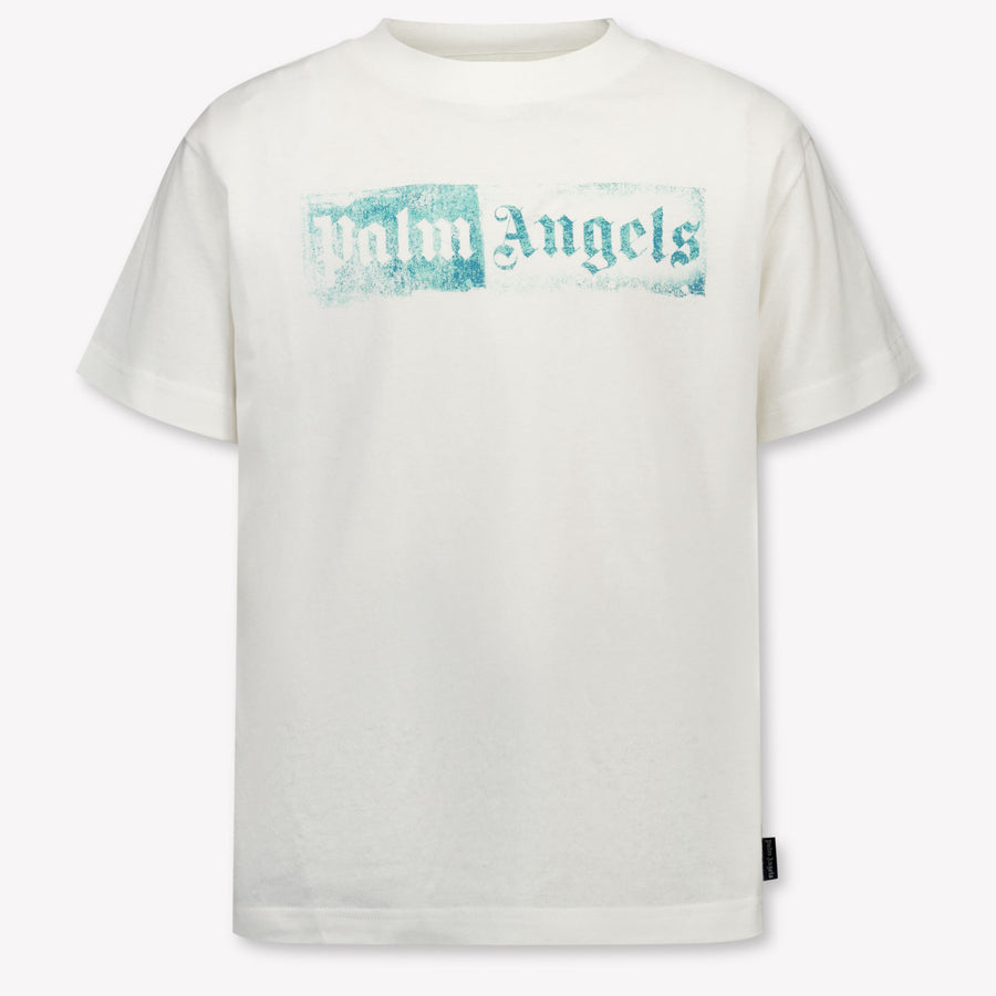 Palm Angels Kids Unisex T-Shirt In White