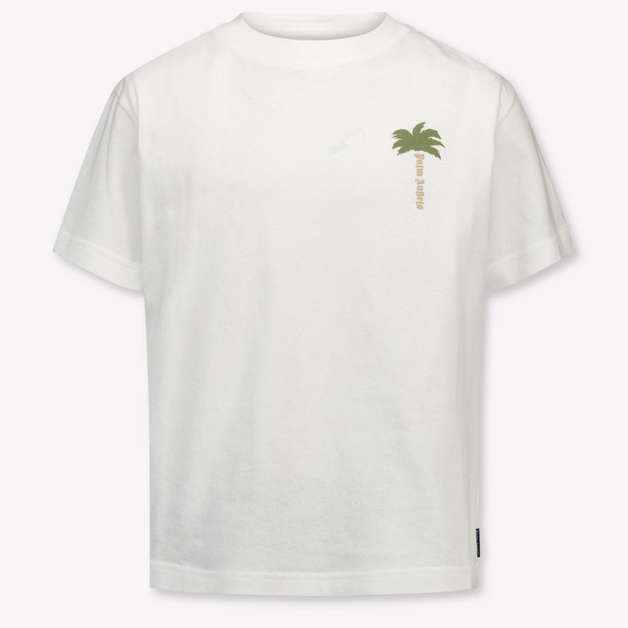 Palm Angels Unisex Kids T-Shirt in White