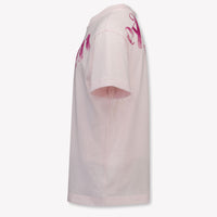 Palm Angels Kinder Meisjes T-Shirt In Licht Roze