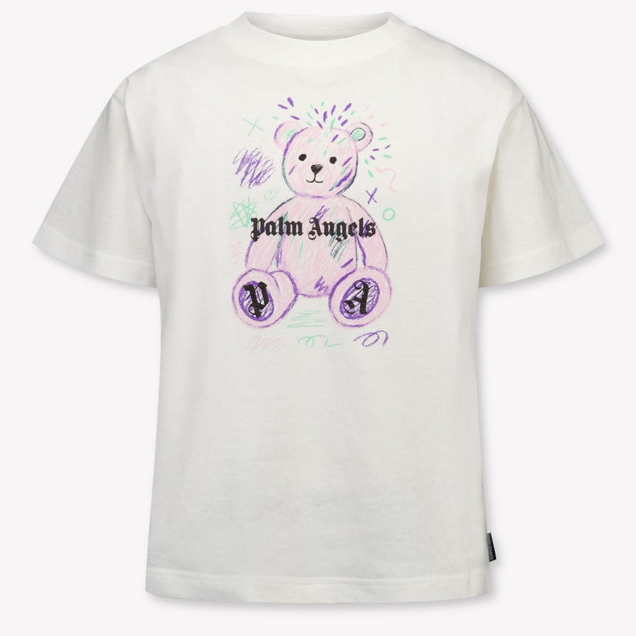 Palm Angels Kids Girls T-Shirt In White
