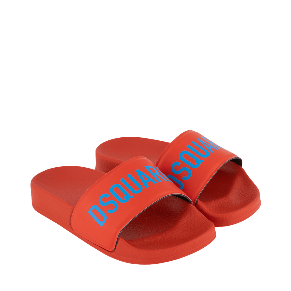 Dsquared2 Kids Unisex Flip-Flops Red