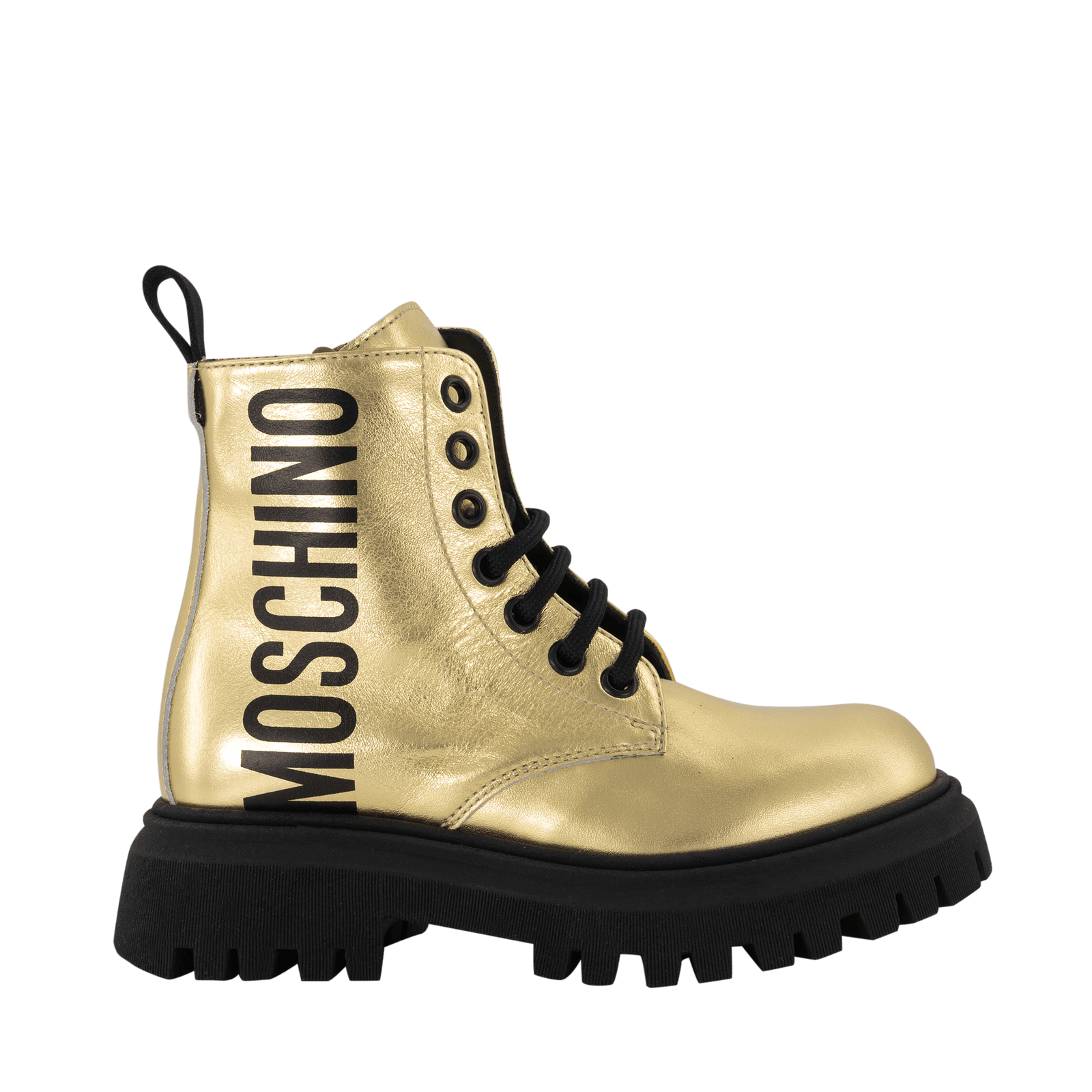 Moschino Kids Girls Boots Gold