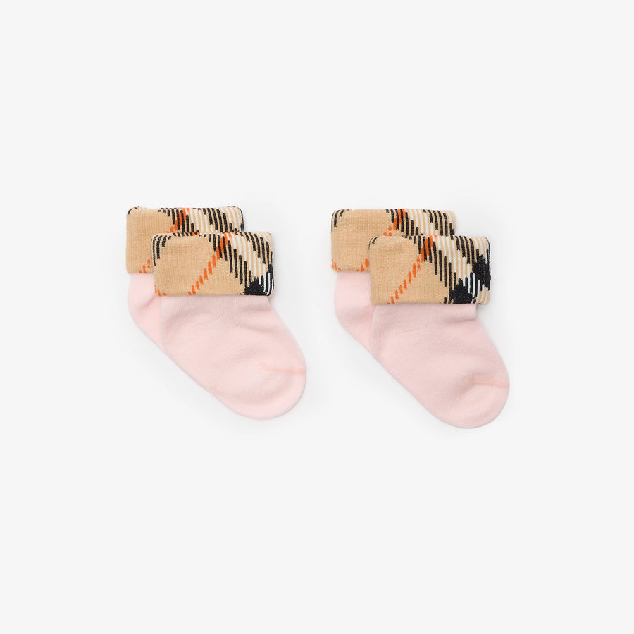 Burberry Turn Back Baby Girls Sock in Light Pink