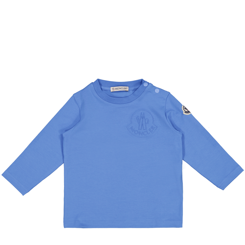 Moncler Baby Jongens T-Shirt Licht Blauw - Superstellar