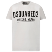 dsquared2種類のユニセックスTシャツ白