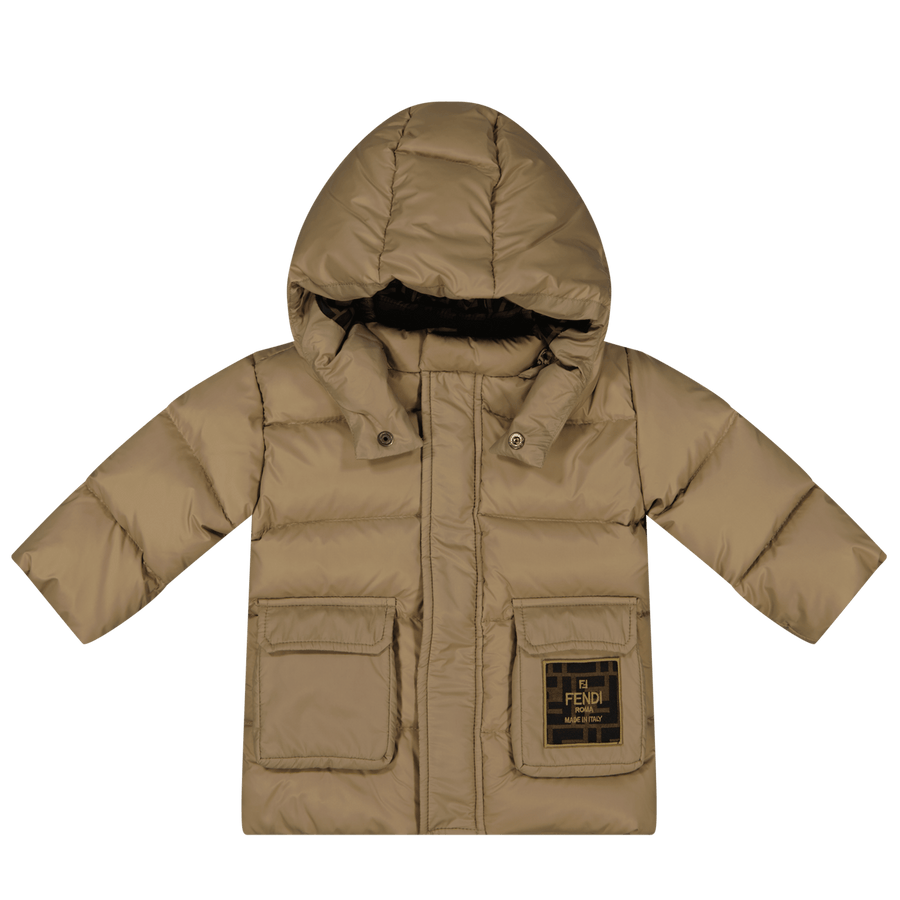 Fendi Baby Unisex Winterjas Camel