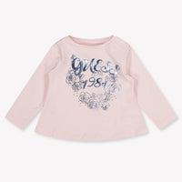 Guess Baby Girls T-Shirt in Light Pink