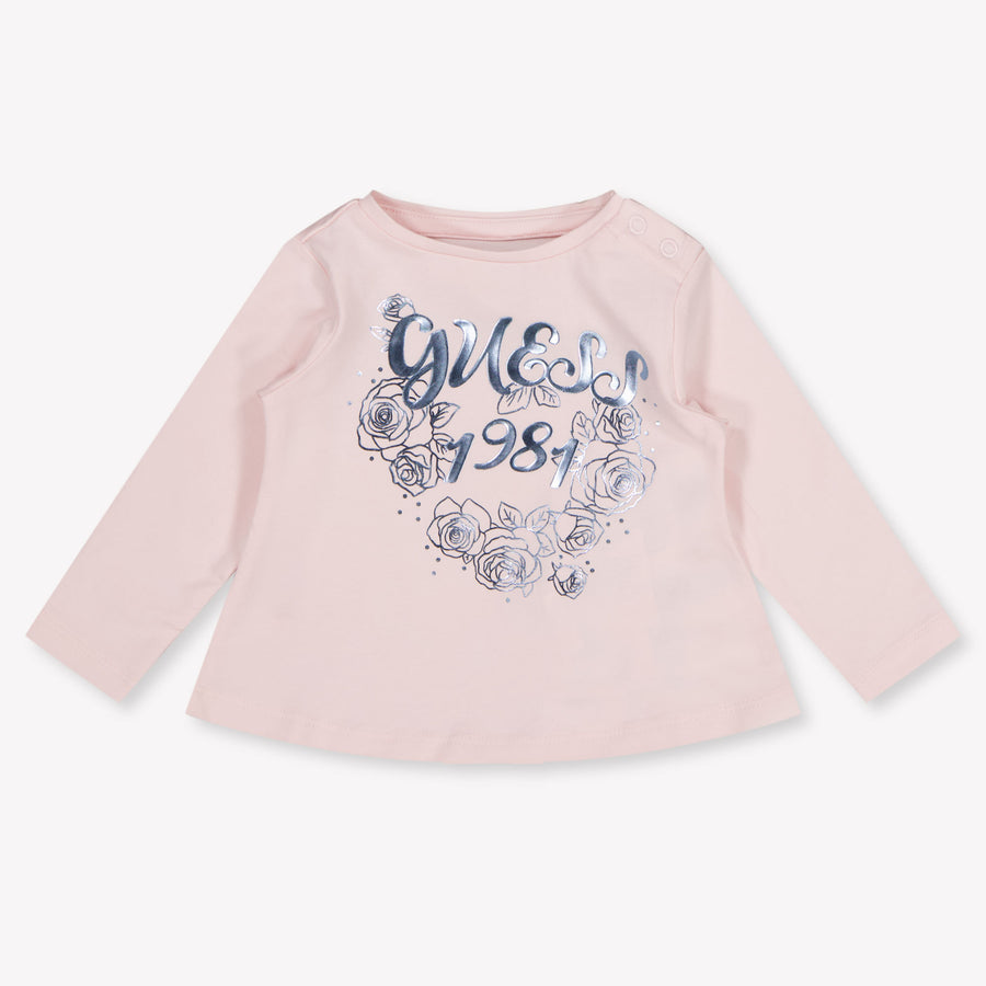 Guess Baby Girls T-Shirt in Light Pink