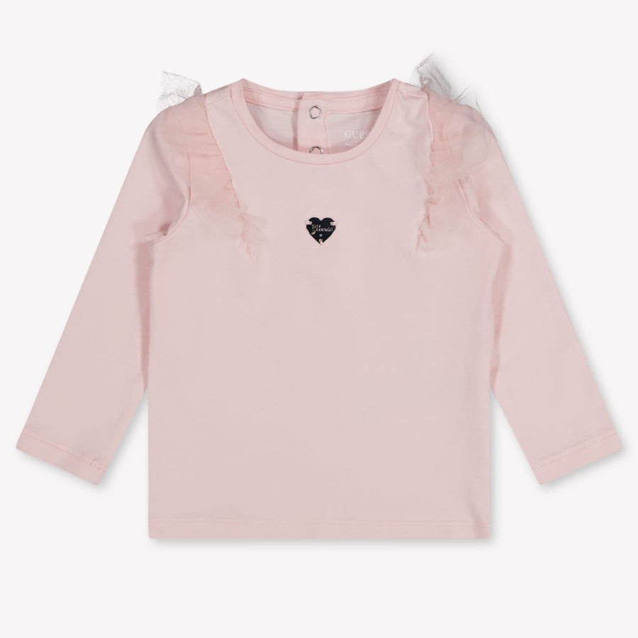 Guess Baby Girls T-Shirt In Light Pink