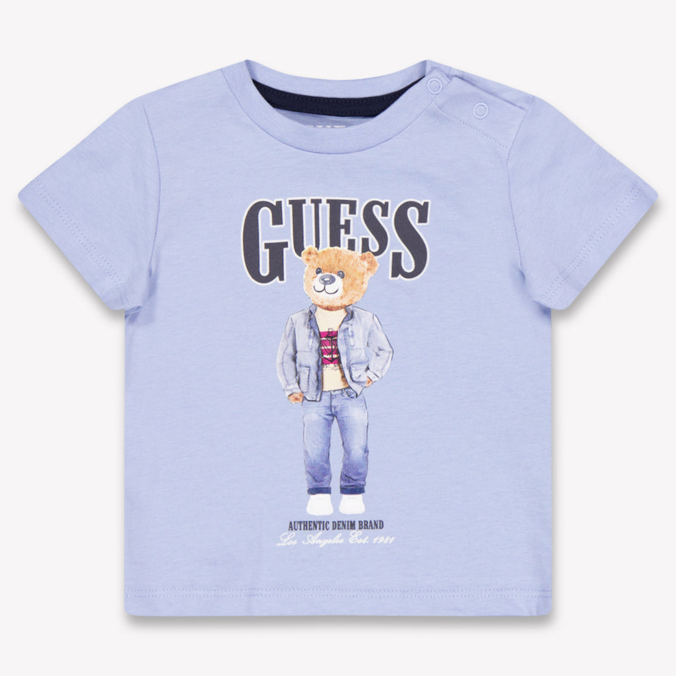 Guess Baby Jongens T-Shirt In Licht Blauw