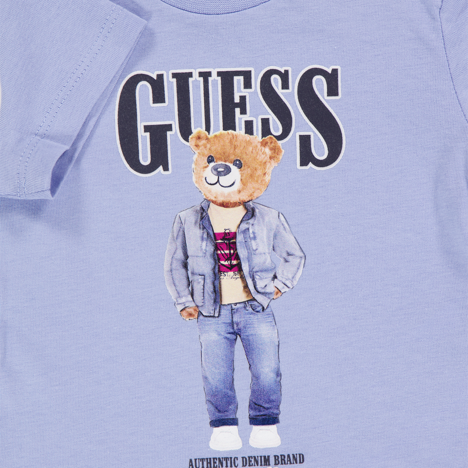 Guess Baby Jongens T-Shirt In Licht Blauw