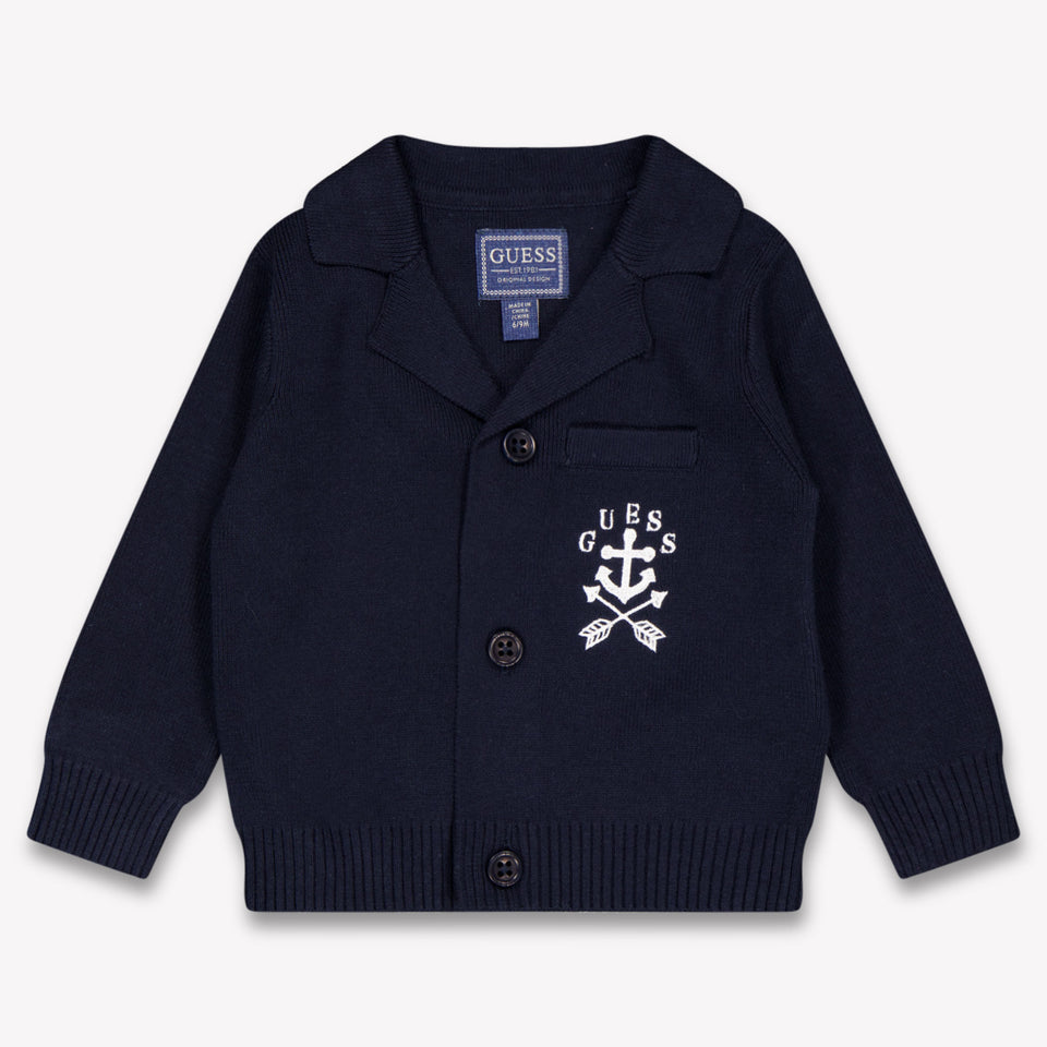 Guess Baby Boys Cardigan In Navy