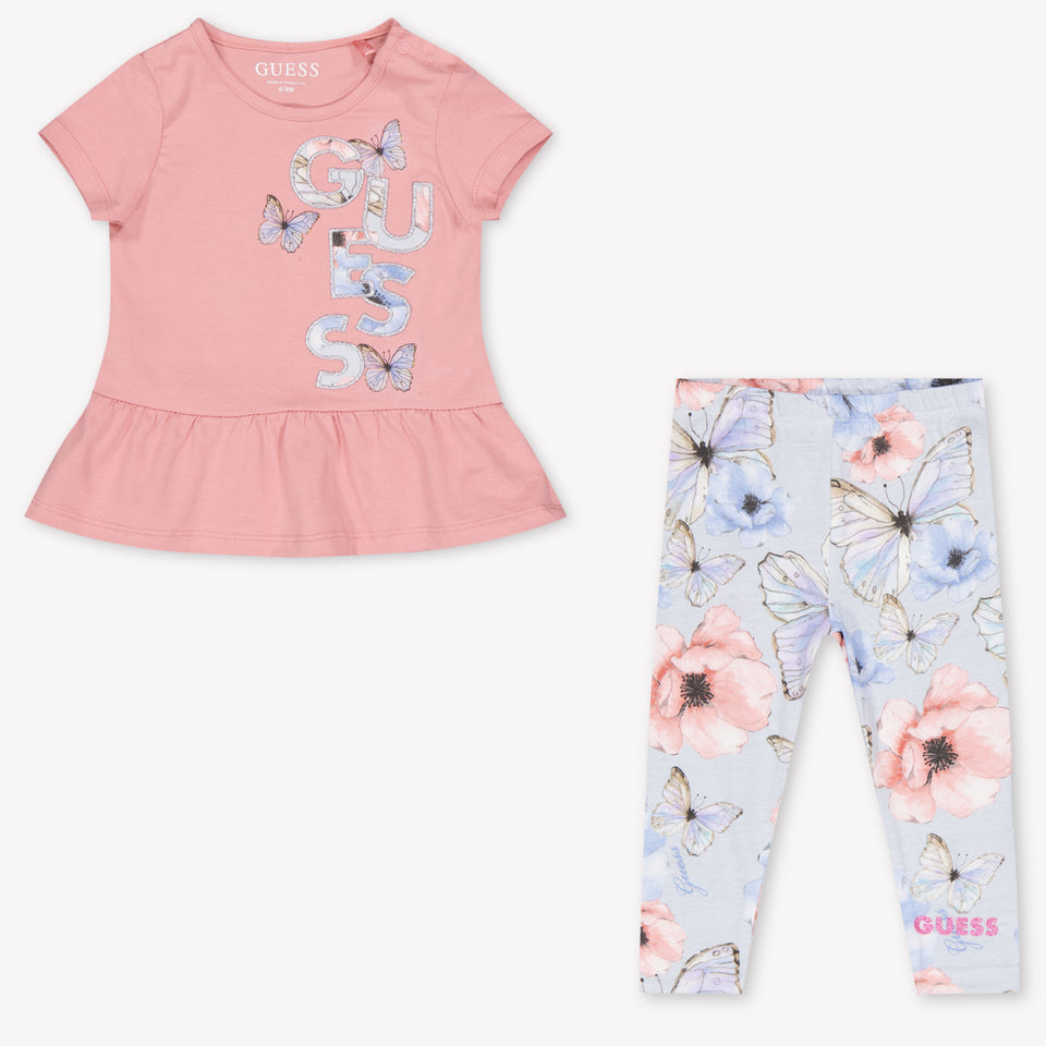 Guess Baby Meisjes Setje In Oud Roze