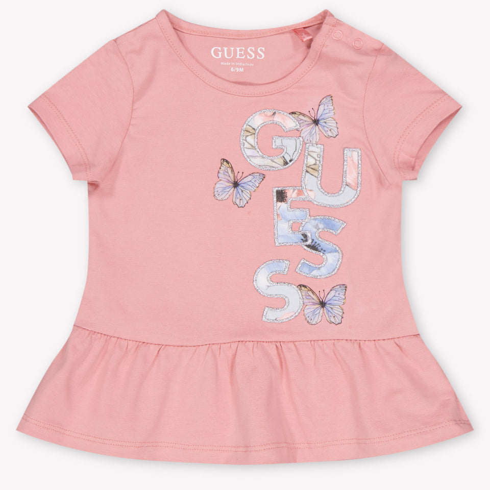 Guess Baby Meisjes Setje In Oud Roze