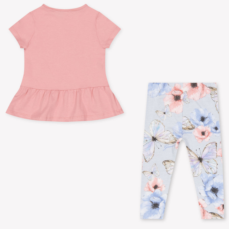Guess Baby Girls Set In Old Pink
