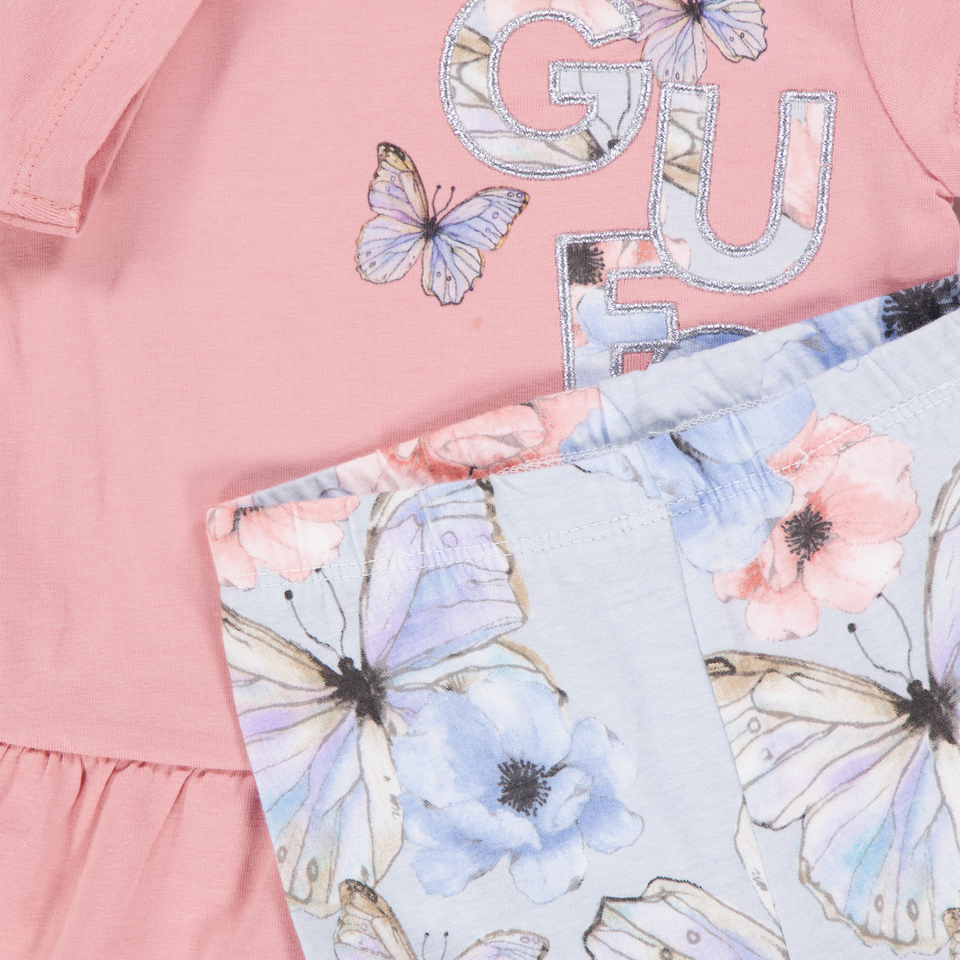 Guess Baby Meisjes Setje In Oud Roze