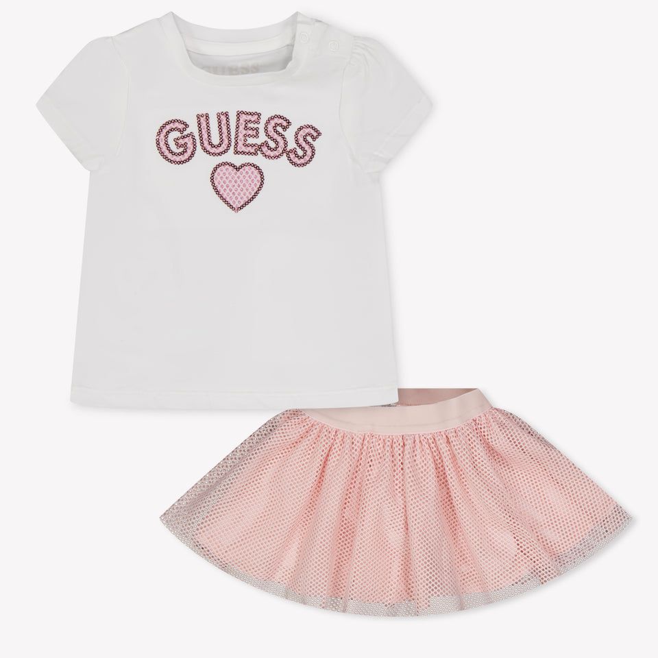 Guess Baby Meisjes Setje In Licht Roze