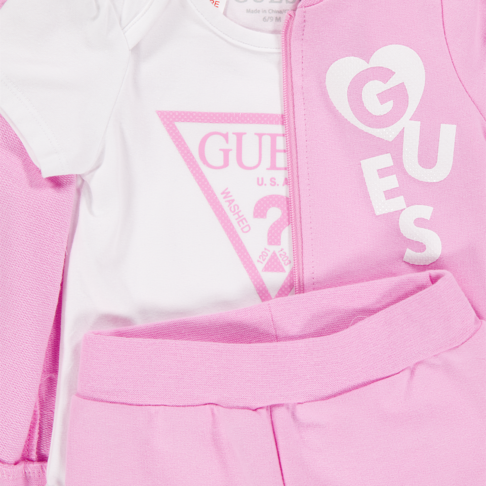 Guess Baby Girls Jogging suit In Pink