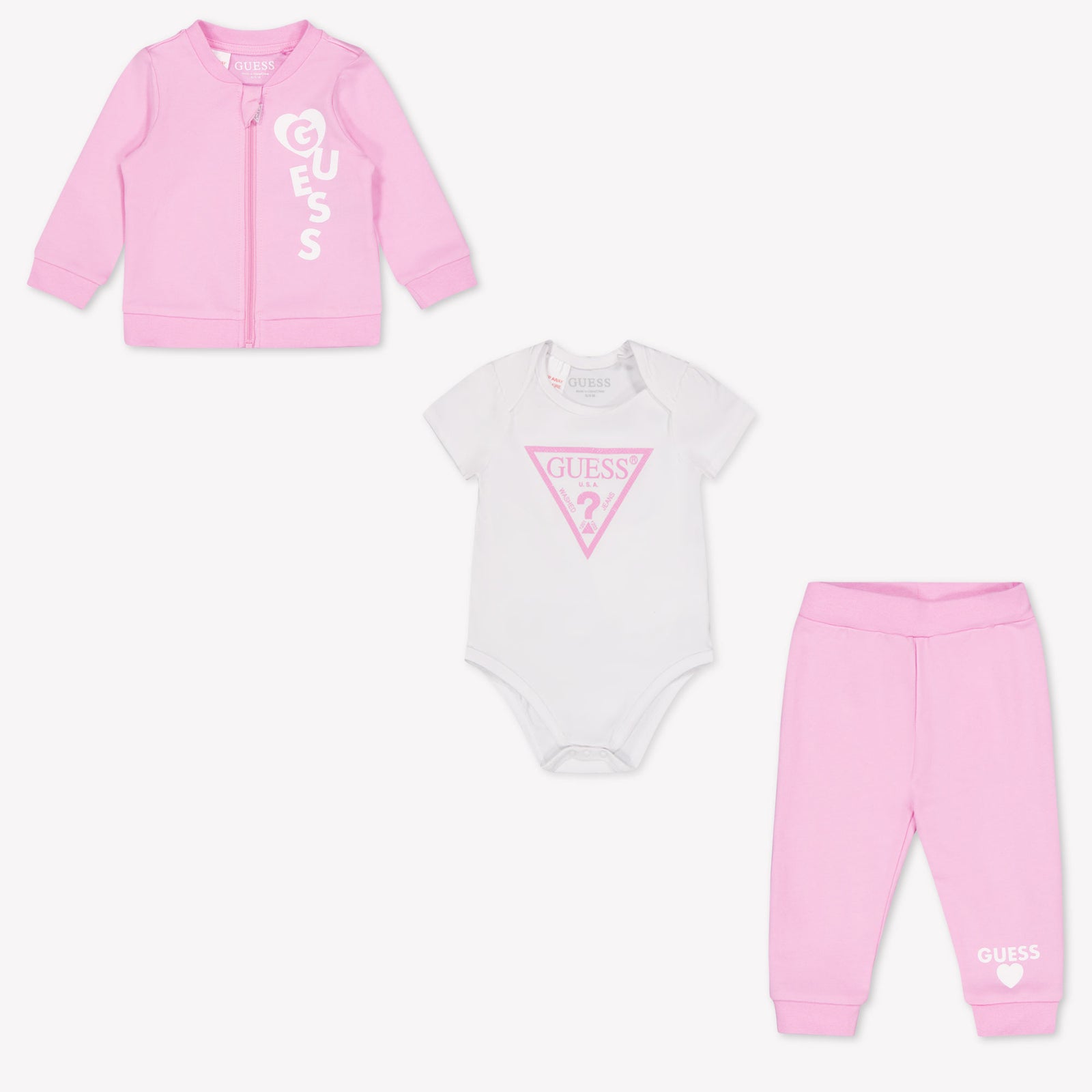 Guess Baby Girls Jogging suit In Pink