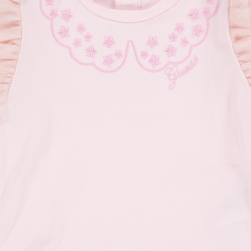 Guess Baby Girls T-Shirt In Light Pink