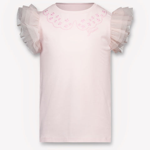 Guess Kids Girls T-Shirt In Light Pink