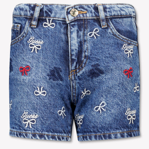Guess Kids Girls Shorts In Blue