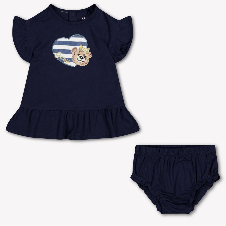 Guess Baby Meisjes Jurk In Navy