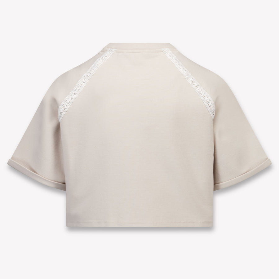 Guess Kinder Meisjes T-Shirt In Licht Beige