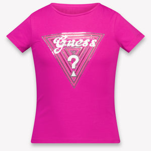 Guess Kids Girls T-Shirt In Fuchsia