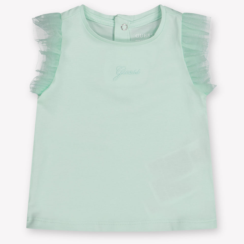 Guess Baby Girls T-Shirt In Mint