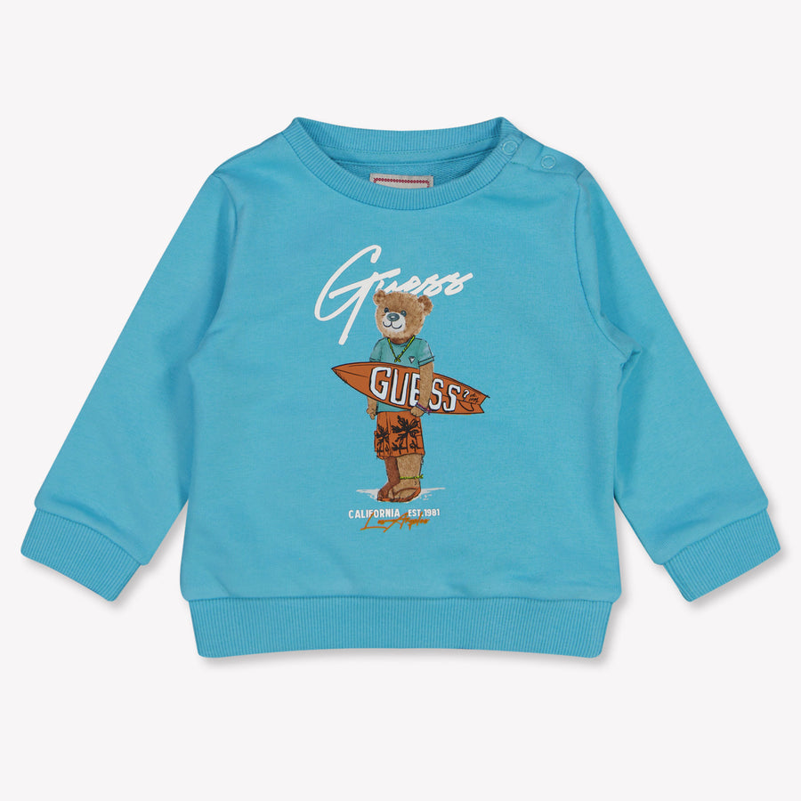 Guess Baby Boys Sweater In Turquoise