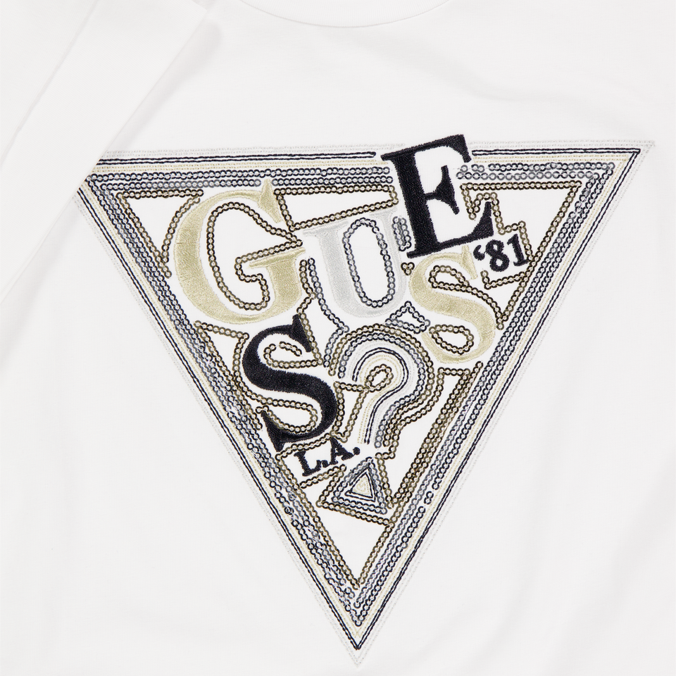 Guess Kinder Meisjes T-Shirt In Wit